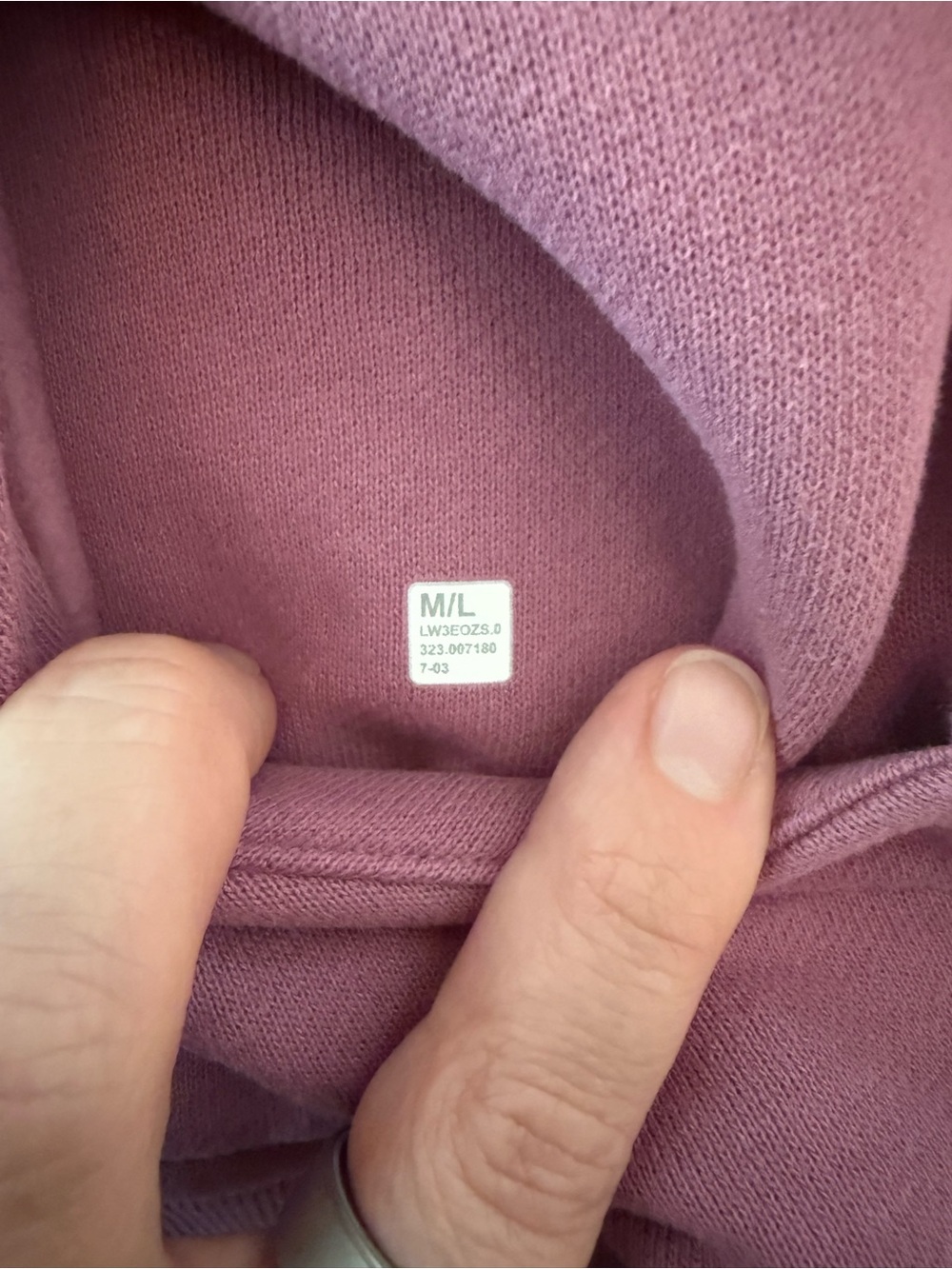 EUC Lululemon Scuba Full-Zip Hoodie M/L Velvet Dust - Picture 2 of 3